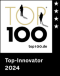 Masterflex Group: Logo des Top 100 Innovator Awards 2024