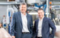 Portrait of the Executive Board of the Masterflex Group in the production hall: Dr. Andreas Bastin and Mark Becks