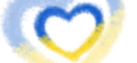 Zwei Herzen in Ukraine-Farben 